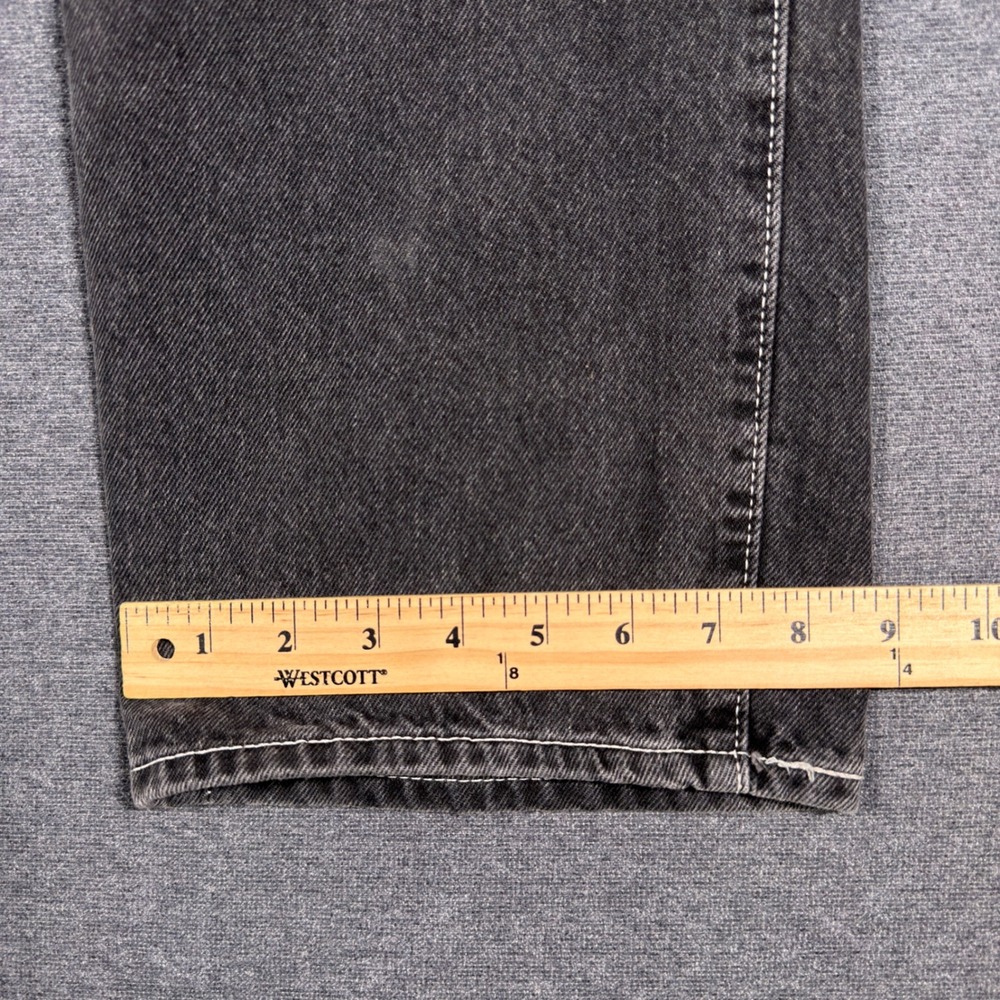 Levi's Ribcage Straight Ankle Jeans Women's 28 Black High Rise Button Fly Denim - Picture 8 of 9